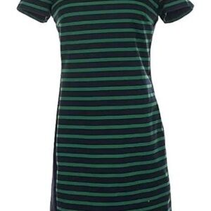Michael Kors Green and Black Striped Mini Dress